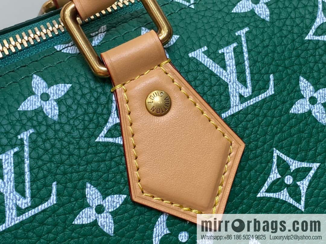 [Original order boutique] M24423 green, full leather pillow bag speedy series SPEEDY P9 BANDOULIIZRE25 handbag