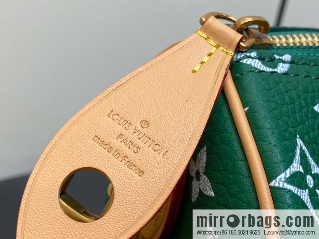 [Original order boutique] M24423 green, full leather pillow bag speedy series SPEEDY P9 BANDOULIIZRE25 handbag