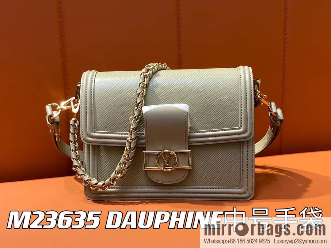 [Original order boutique] M23635 khaki epi Daphne series DAUPHINE medium handbag M23635 This Dauphine medium handbag