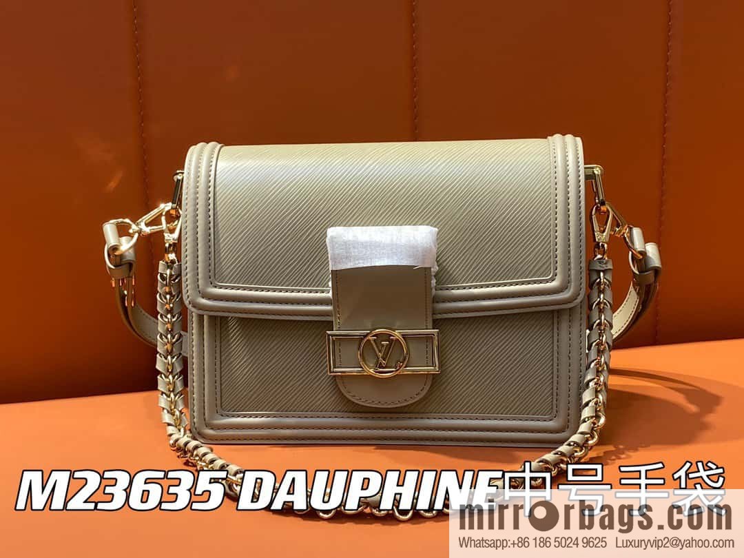 [Original order boutique] M23635 khaki epi Daphne series DAUPHINE medium handbag M23635 This Dauphine medium handbag