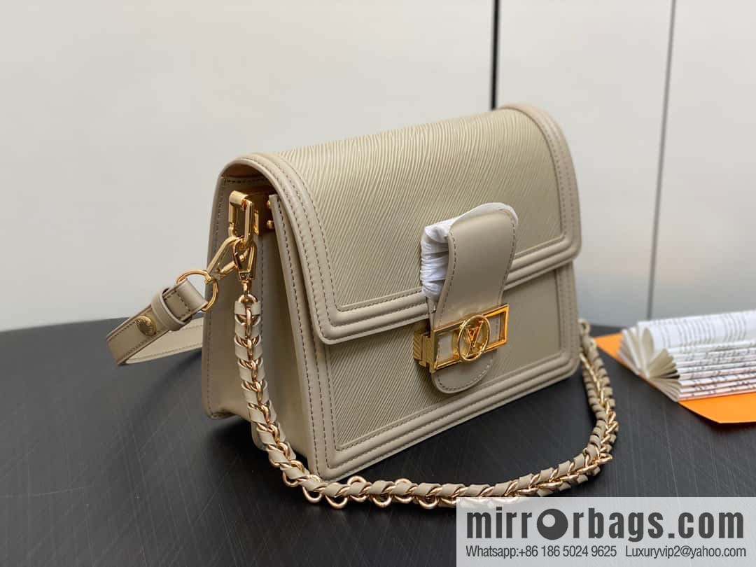 [Original order boutique] M23635 khaki epi Daphne series DAUPHINE medium handbag M23635 This Dauphine medium handbag