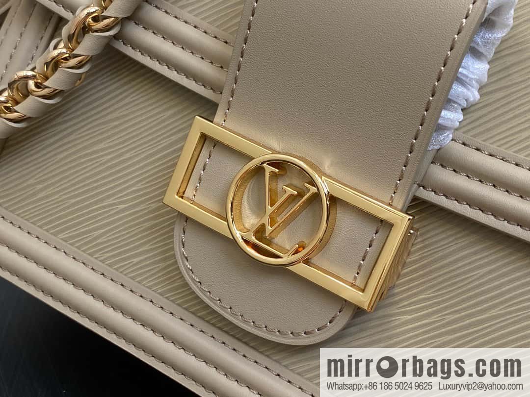 [Original order boutique] M23635 khaki epi Daphne series DAUPHINE medium handbag M23635 This Dauphine medium handbag