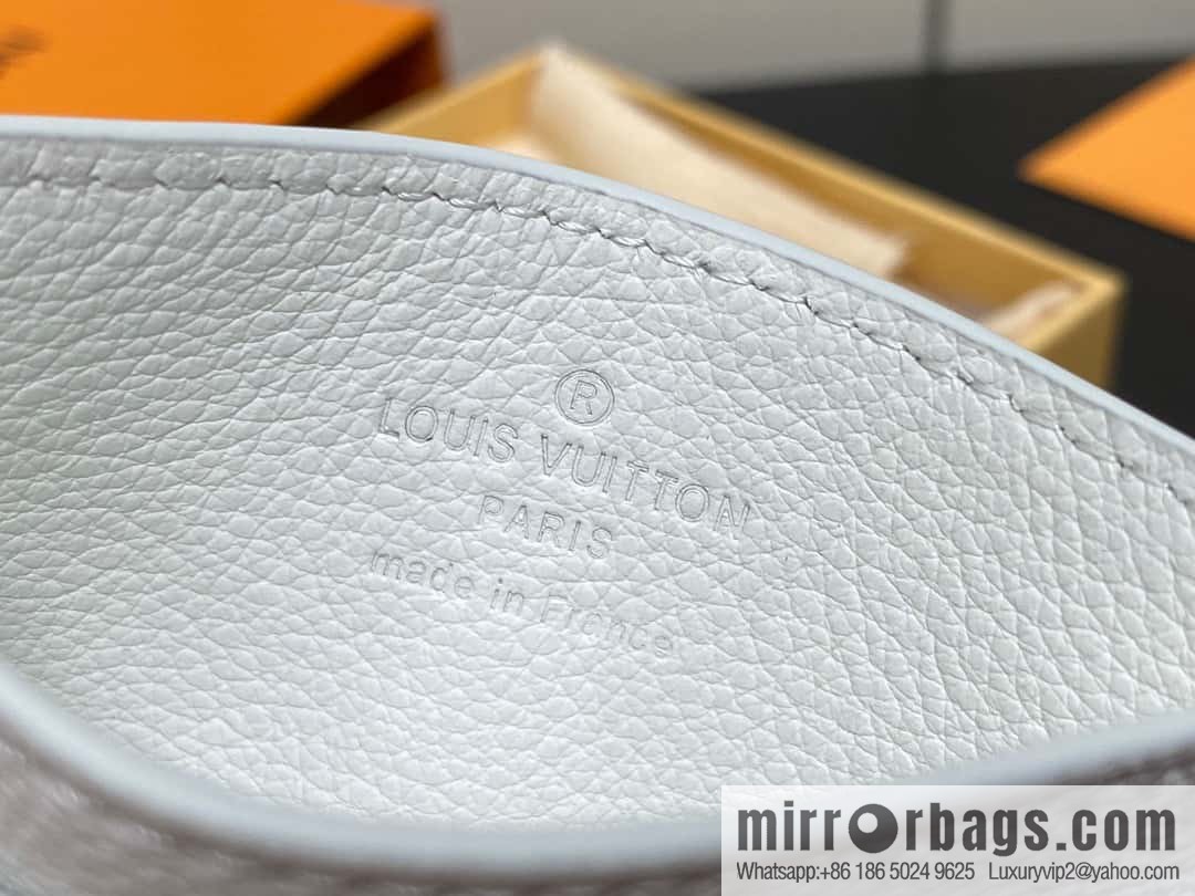 [Original order boutique] M83699 white silk screen, full leather card holder wallet series PORTE CARTES DOUBLE card holder