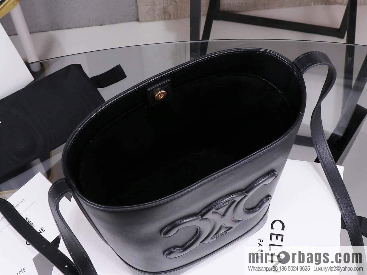 [Premium quality, all steel hardware] eline CUIR TRIOMPHE leather bucket bag model: CL198243