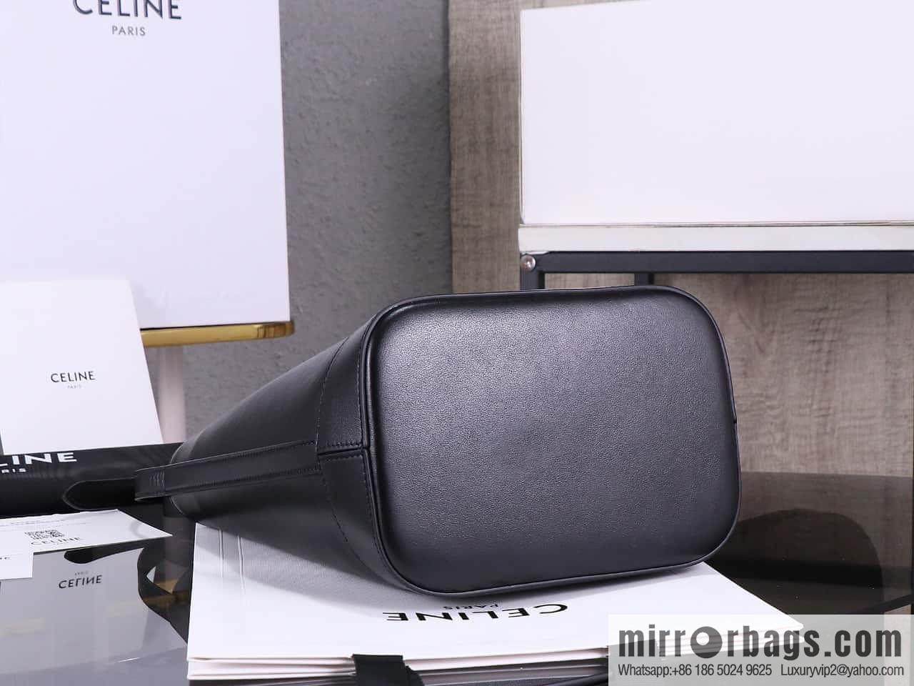 [Premium quality, all steel hardware] eline CUIR TRIOMPHE leather bucket bag model: CL198243