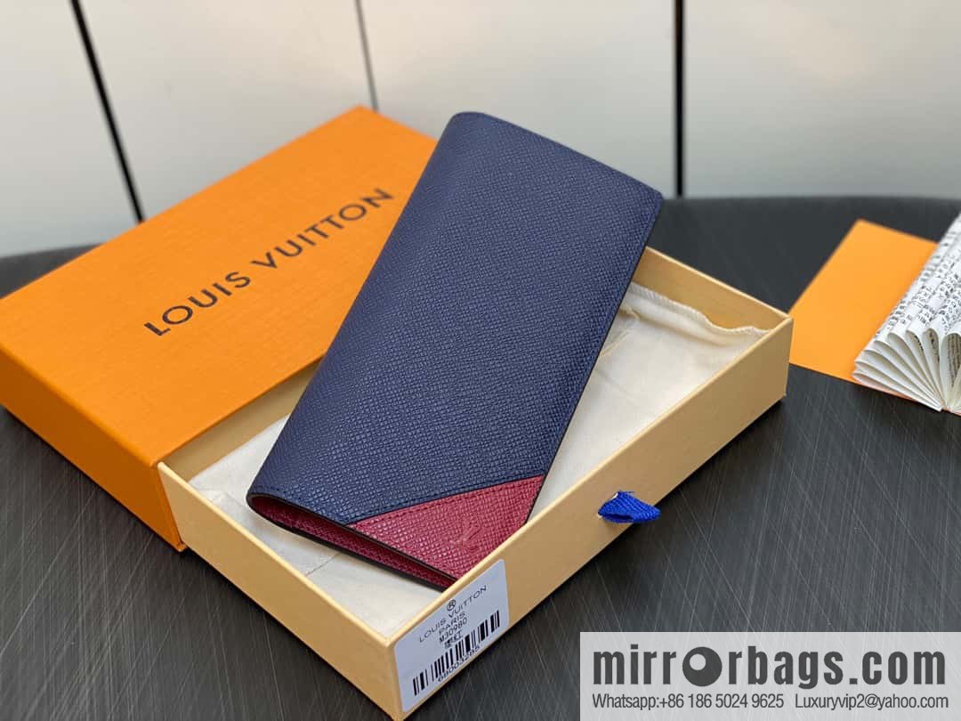 [Original order boutique] M30980 jujube red, full leather suit clip series BRAZZA wallet
