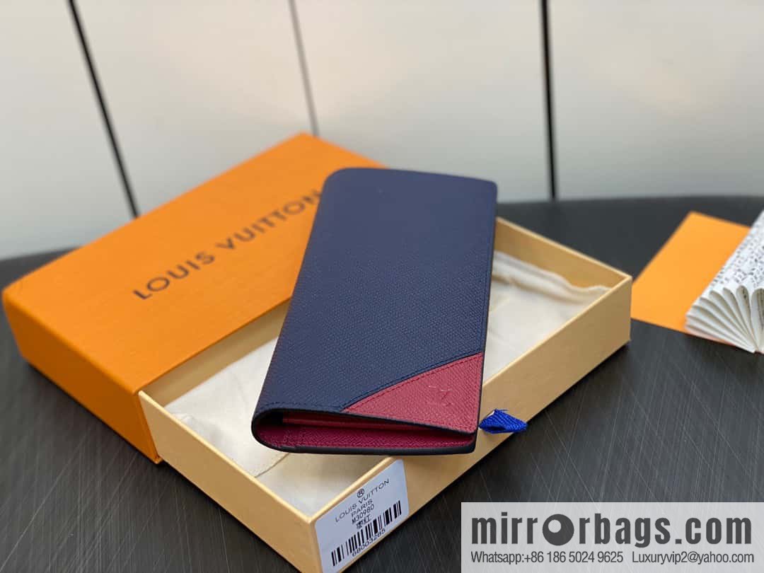 [Original order boutique] M30980 jujube red, full leather suit clip series BRAZZA wallet