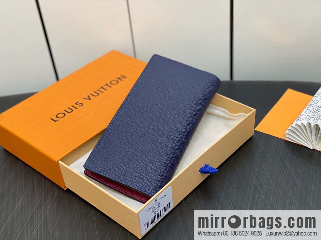[Original order boutique] M30980 jujube red, full leather suit clip series BRAZZA wallet