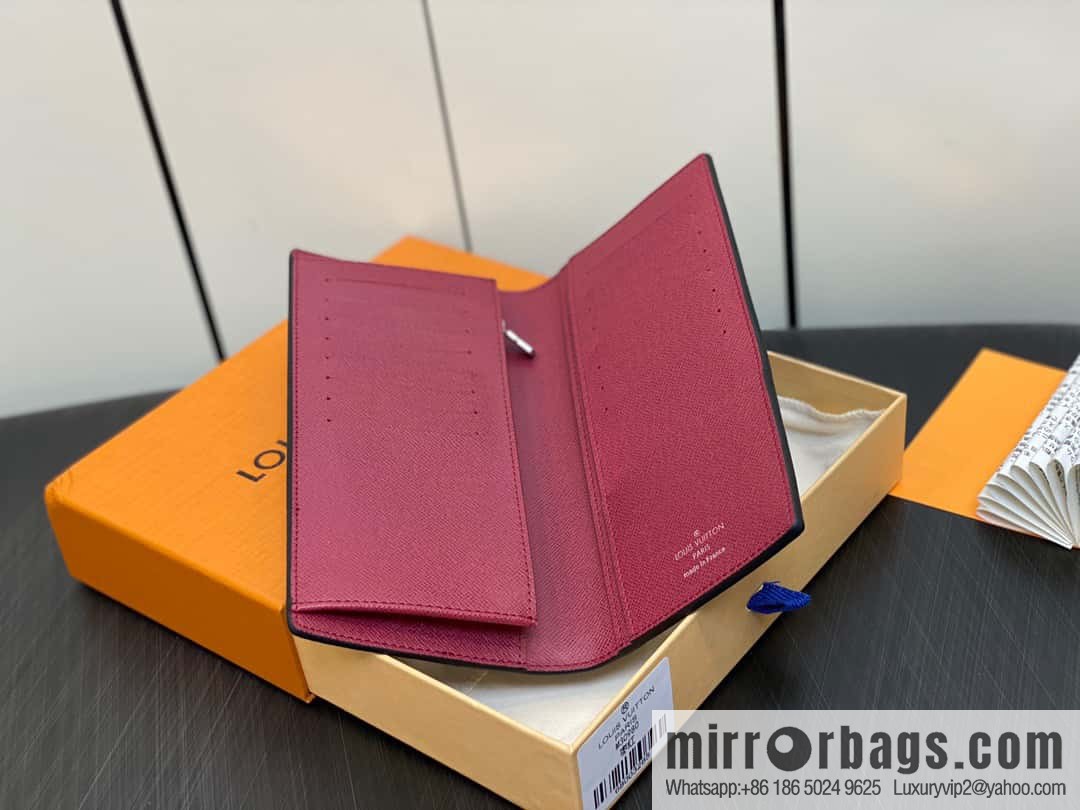 [Original order boutique] M30980 jujube red, full leather suit clip series BRAZZA wallet