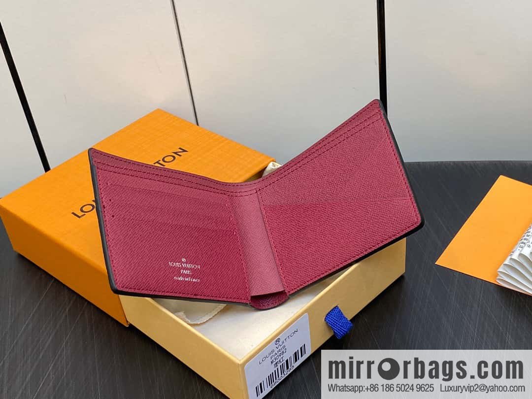 [Original order boutique] M30982 jujube red, full leather suit wallet series MULTIPLE wallet