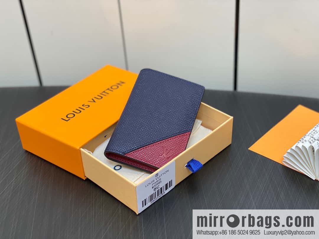 [Original single boutique] M30985 jujube red, full leather card holder wallet series, pocket wallet