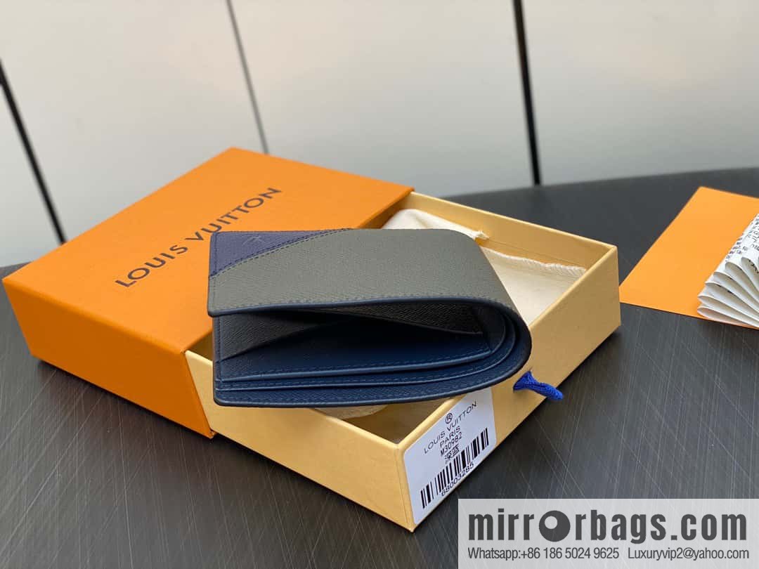[Original order boutique] M30982 dark blue, full leather suit wallet series MULTIPLE wallet