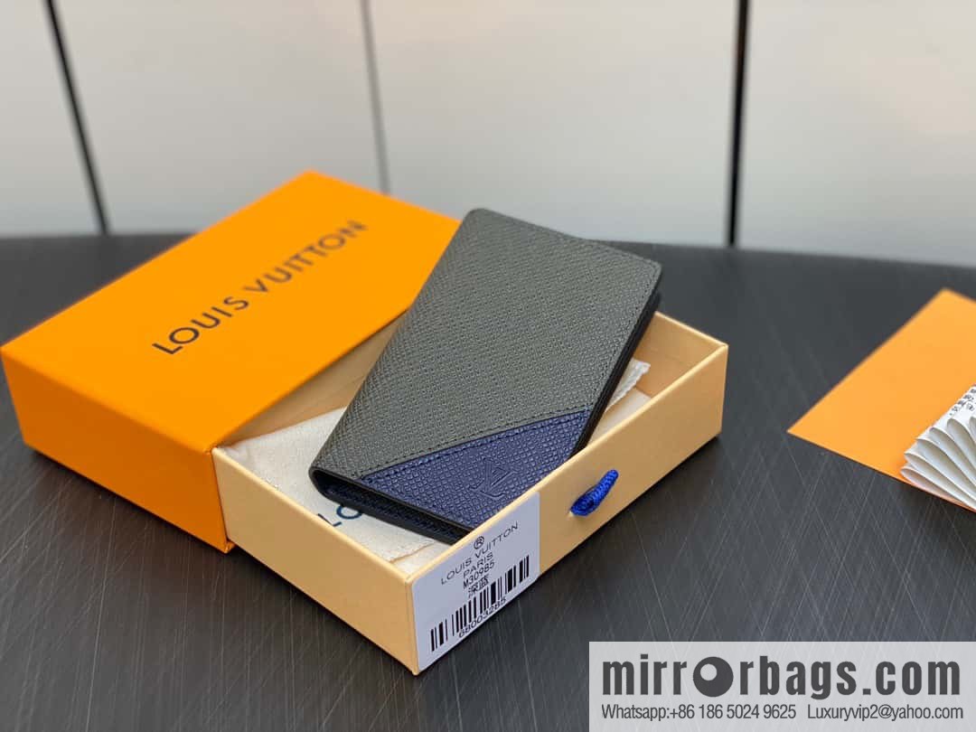 [Original single boutique] M30985 dark blue, full leather card holder wallet series, pocket wallet