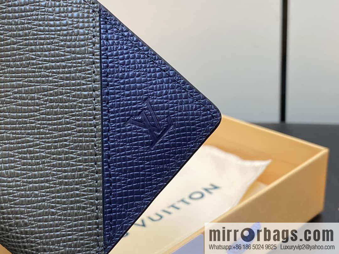 [Original single boutique] M30985 dark blue, full leather card holder wallet series, pocket wallet