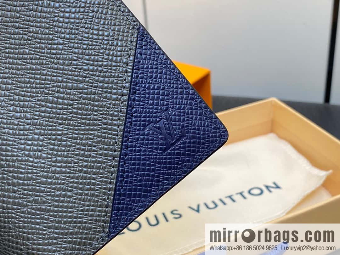 [Original single boutique] M30985 dark blue, full leather card holder wallet series, pocket wallet