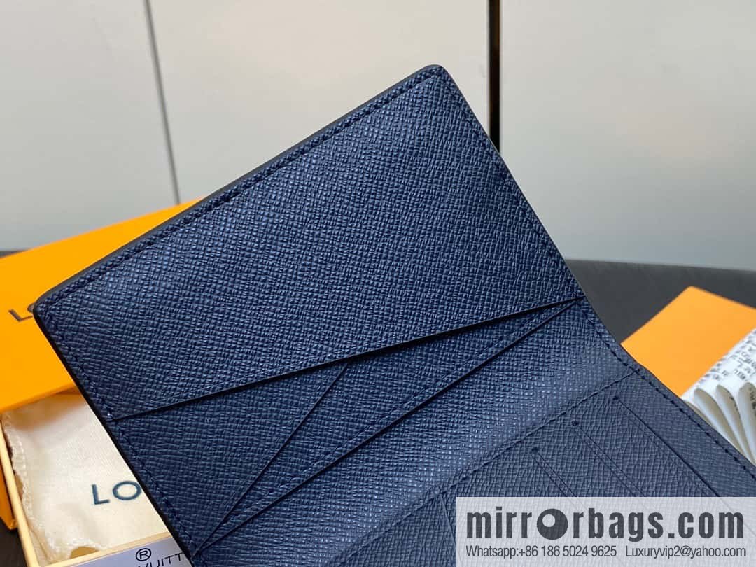 [Original single boutique] M30985 dark blue, full leather card holder wallet series, pocket wallet