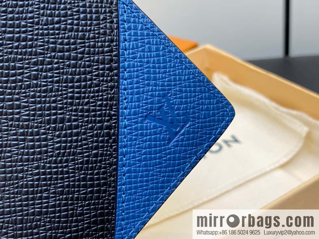 [Original order boutique] M30982 medium blue, full leather suit wallet series MULTIPLE wallet