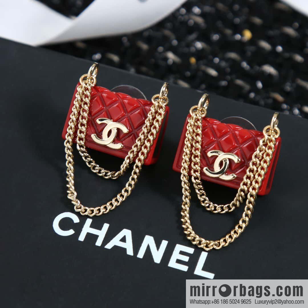 ☀️New ☑️ Chanel C1 double c tassel diamond bag 👜 stud earrings ☀️