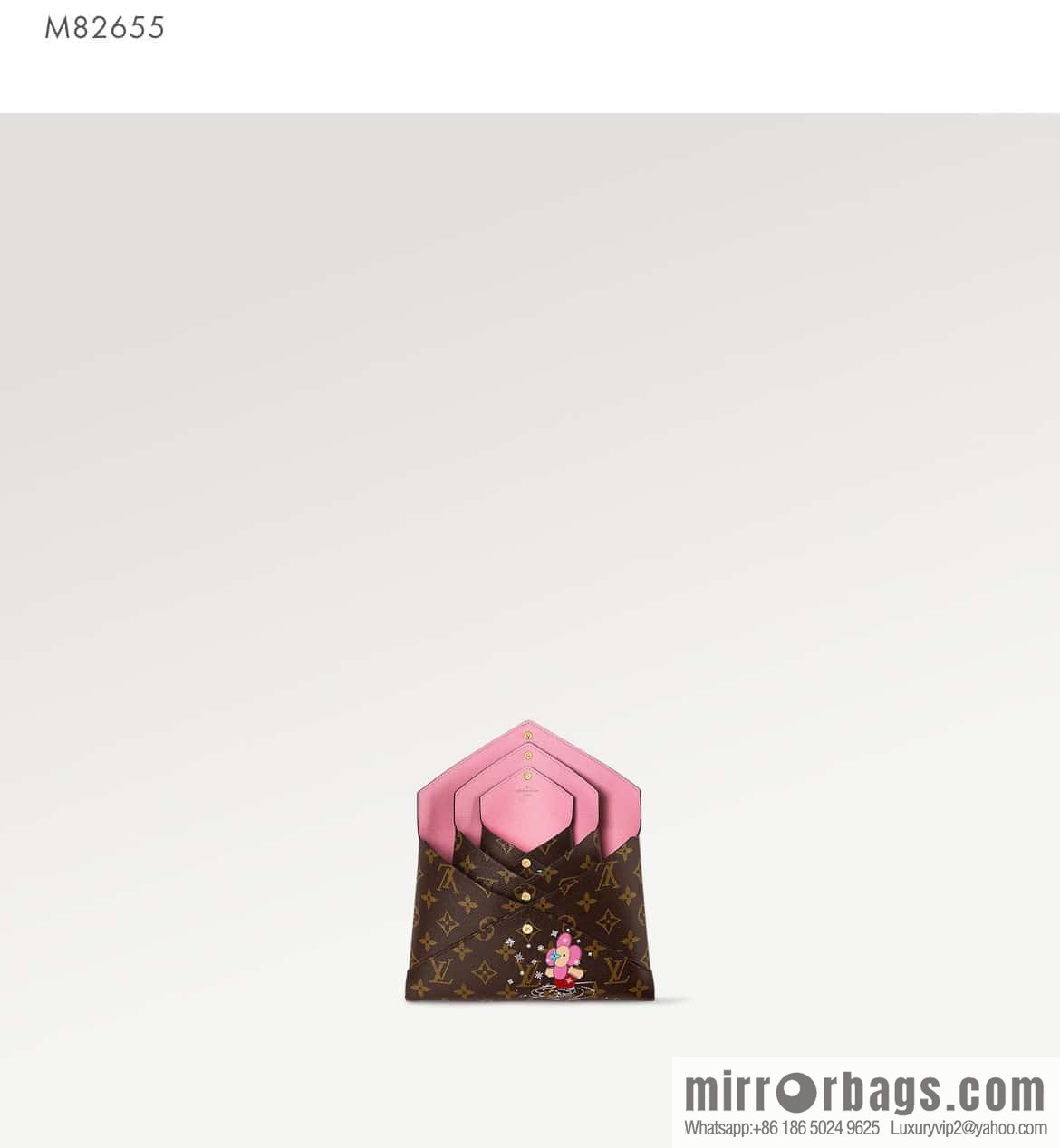 [Original order boutique] 2023 Christmas M82655 Christmas model, silk screen three-piece series Kirigami Pochette clutch bag