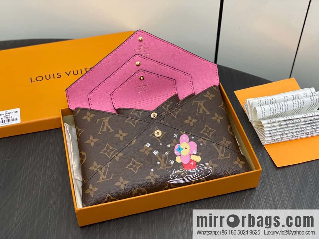 [Original order boutique] 2023 Christmas M82655 Christmas model, silk screen three-piece series Kirigami Pochette clutch bag