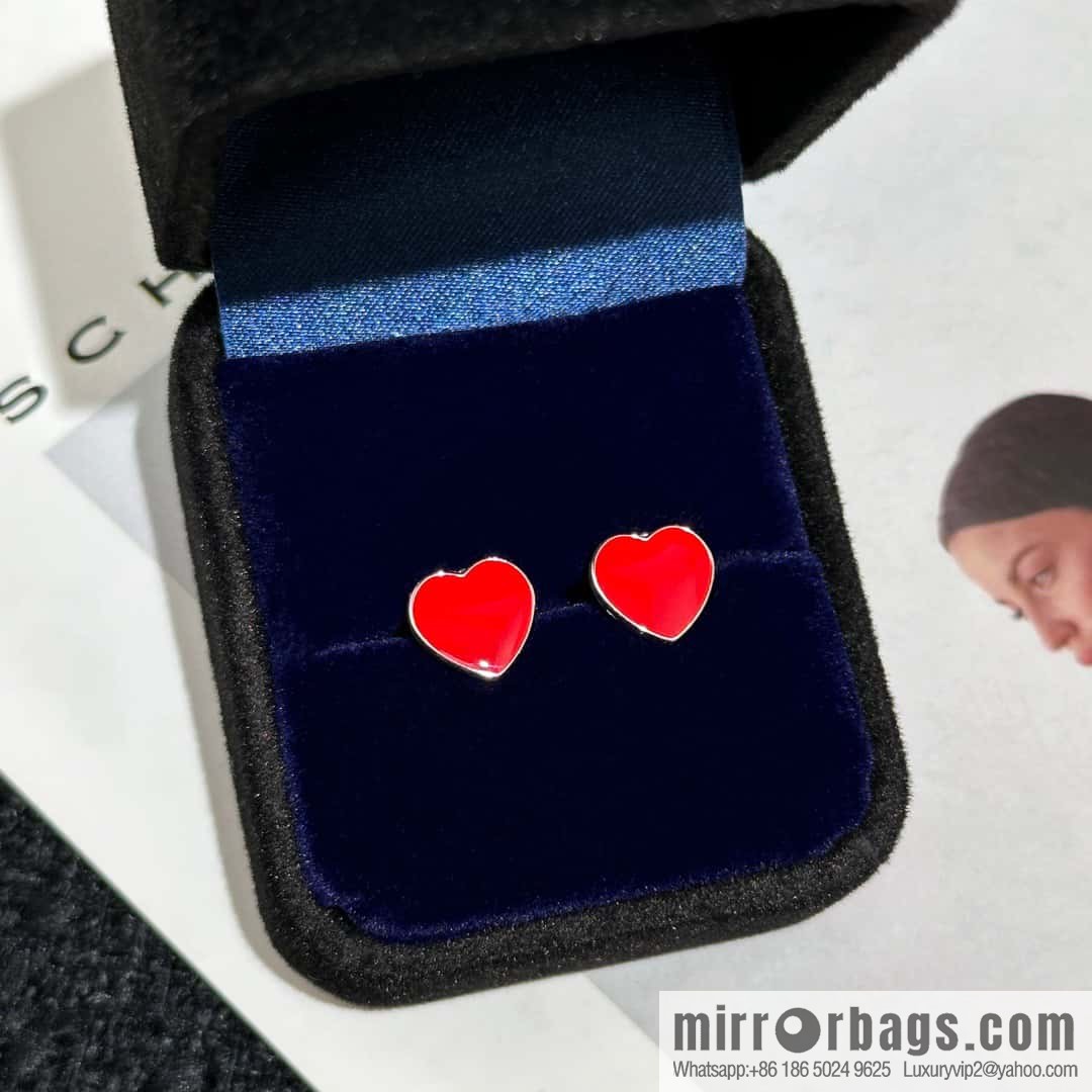 ❗️New ❗️ ☀ Tiffany & Co. Tiffany LOVE series red and blue love peach heart earrings ☀