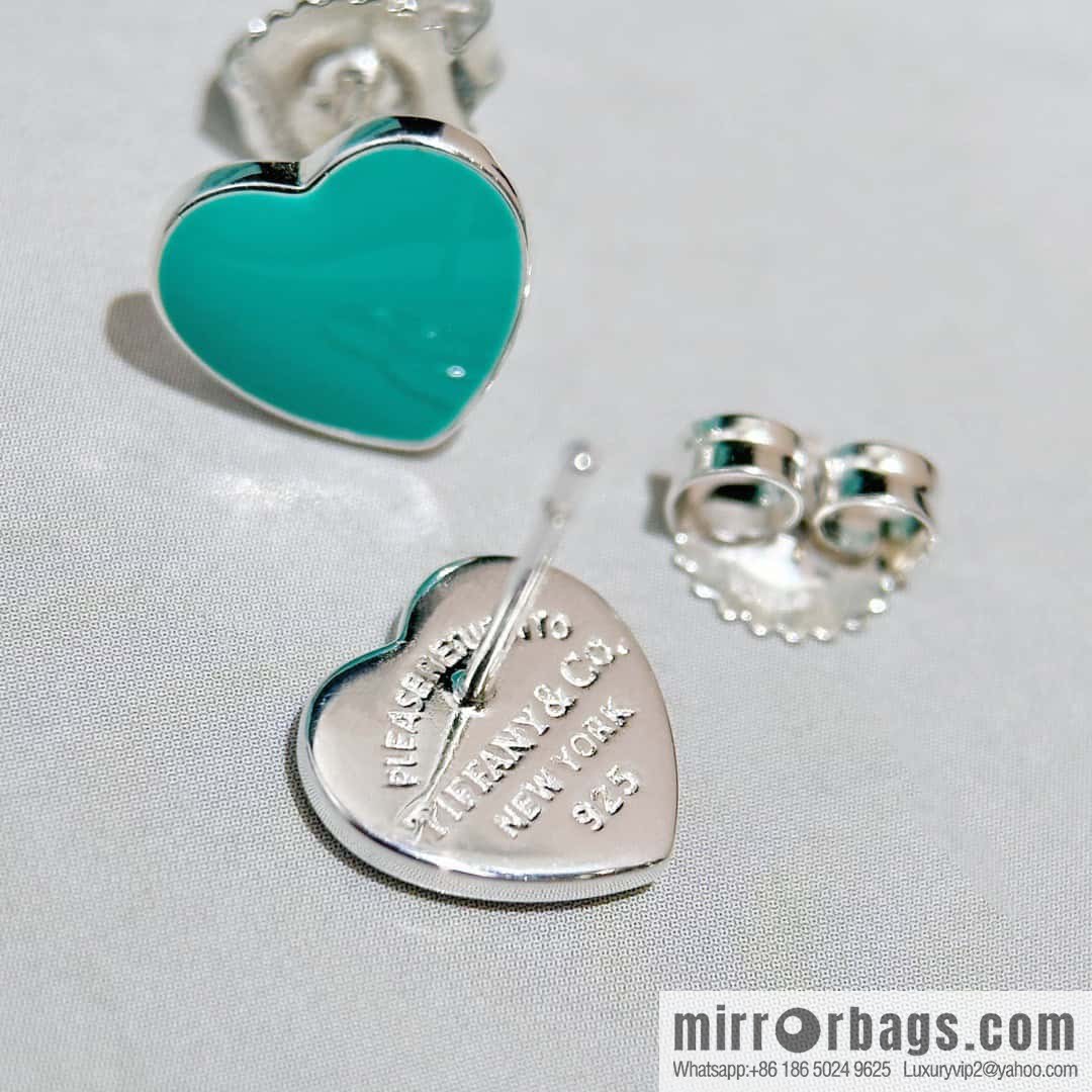 ❗️New ❗️ ☀ Tiffany & Co. Tiffany LOVE series red and blue love peach heart earrings ☀