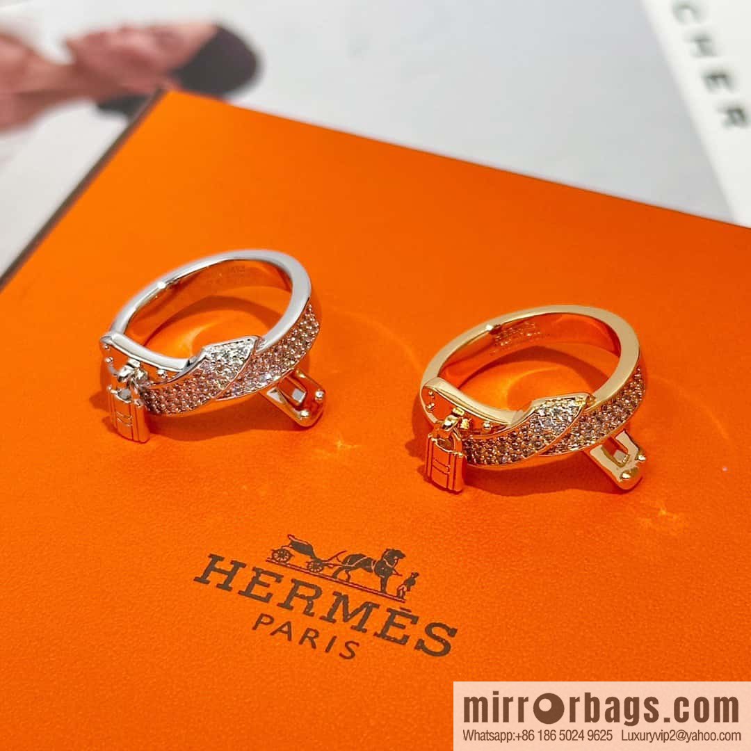 ❗️New ❗️ New ☑️ Hermès HERMES full diamond lock ring
