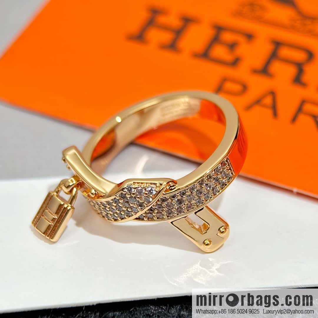 ❗️New ❗️ New ☑️ Hermès HERMES full diamond lock ring