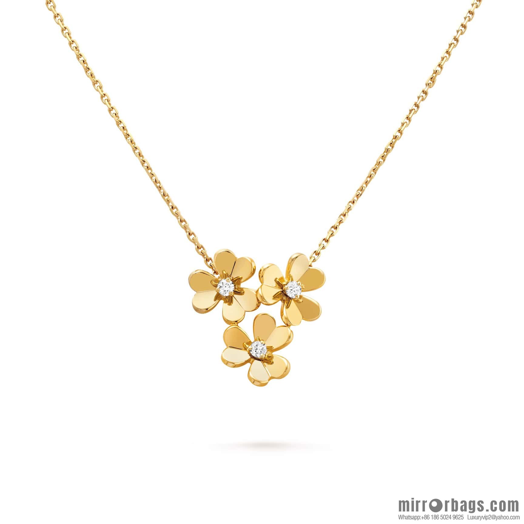 ❗️New ❗️ Original ☀️ Van Cleef & Arpels FRlVOLE Series Three Flowers Necklace ☀️