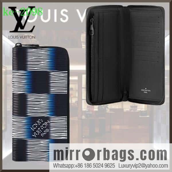 [Original single boutique] M82820 plaid full leather single zipper wallet series, autumn and winter new single pull Brazza wallet