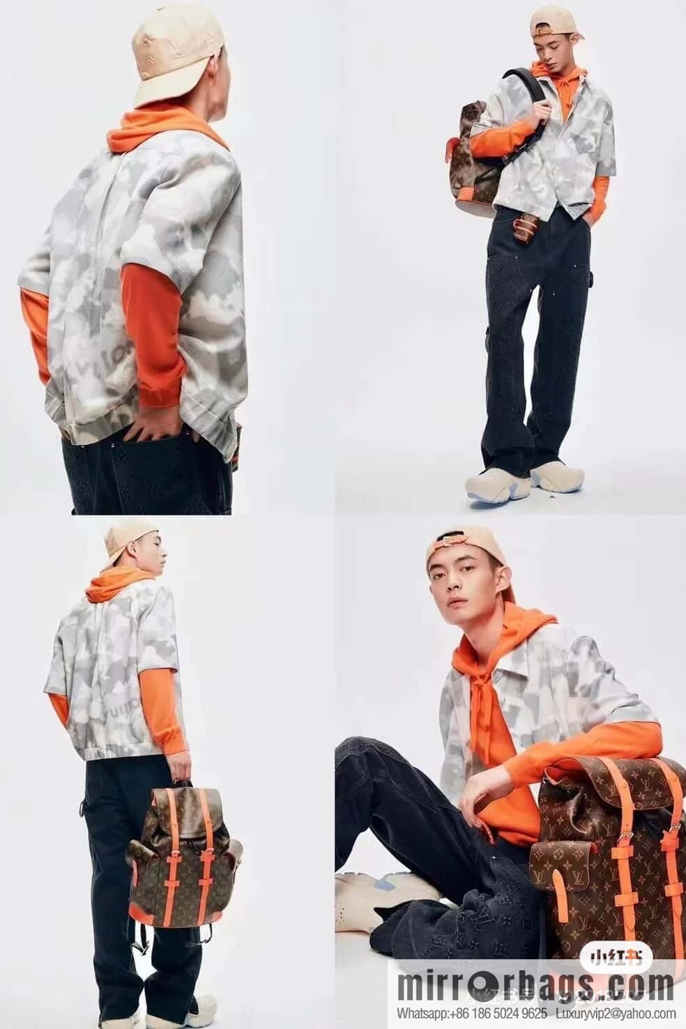 [Original order boutique] M46814 monogram orange backpack series CHRISTOPHER medium backpack