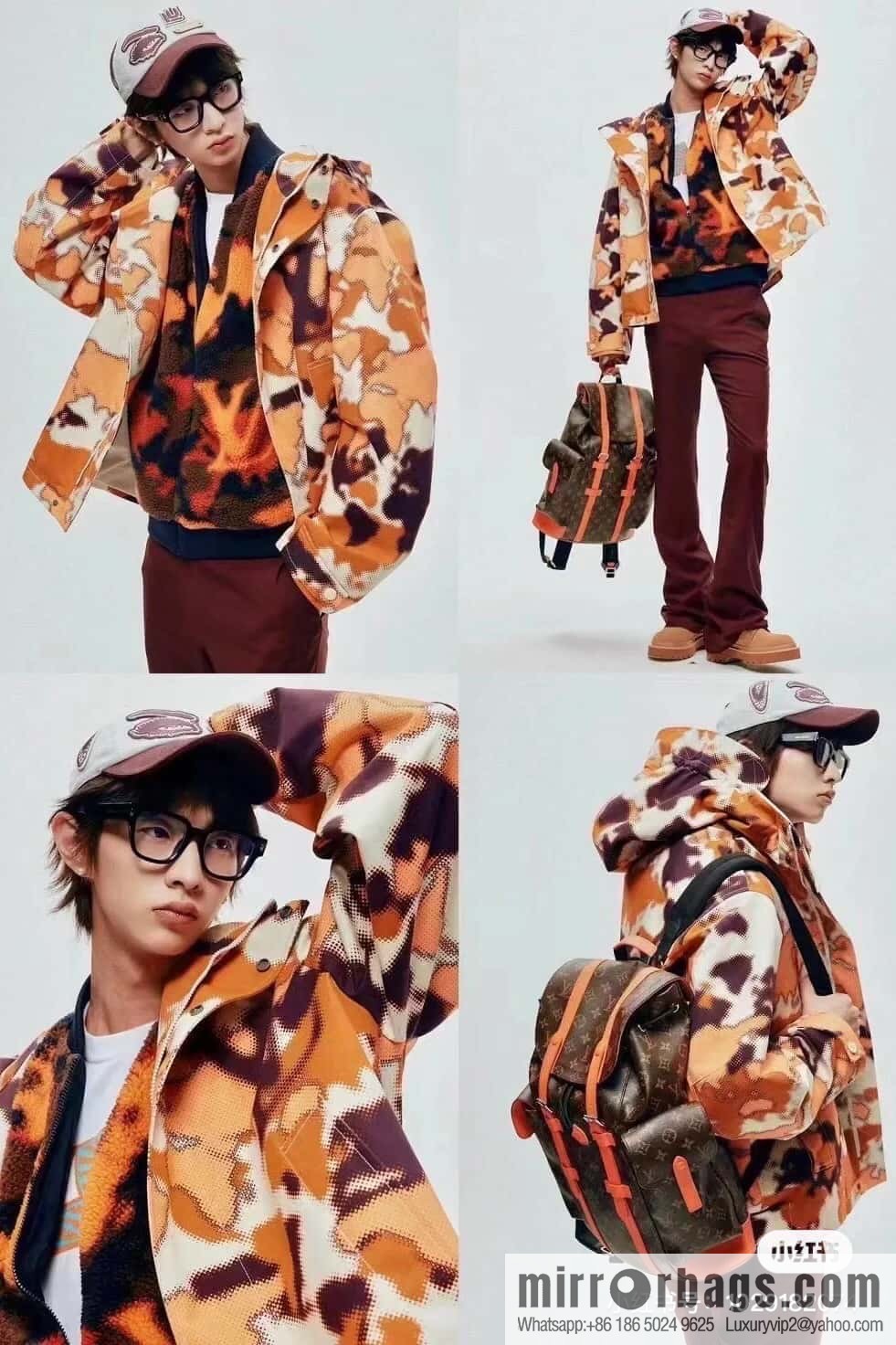 [Original order boutique] M46814 monogram orange backpack series CHRISTOPHER medium backpack