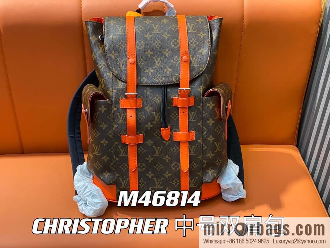 [Original order boutique] M46814 monogram orange backpack series CHRISTOPHER medium backpack