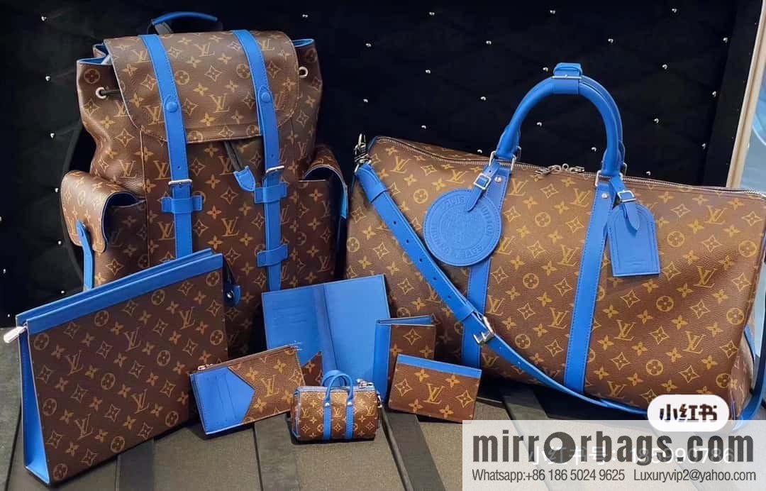 [Original single boutique] M46813 monogram blue backpack series CHRISTOPHER medium backpack