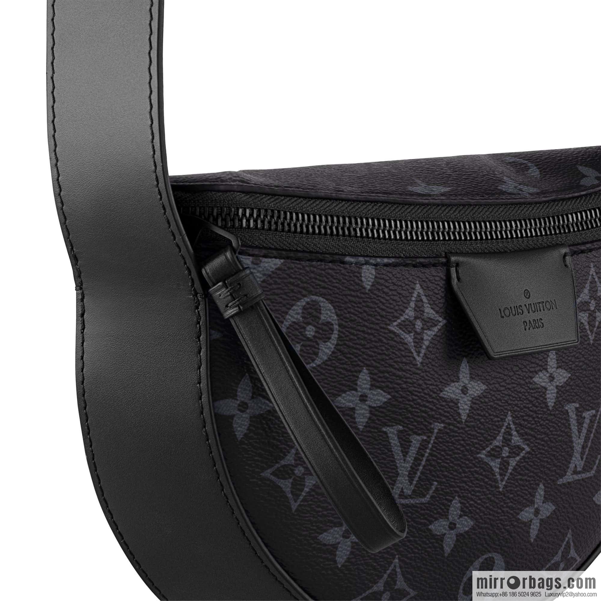 [Original order boutique] M23835 black flower, men's bag moon bag series, new LV MOON CROSSBODY handbag in autumn and winter