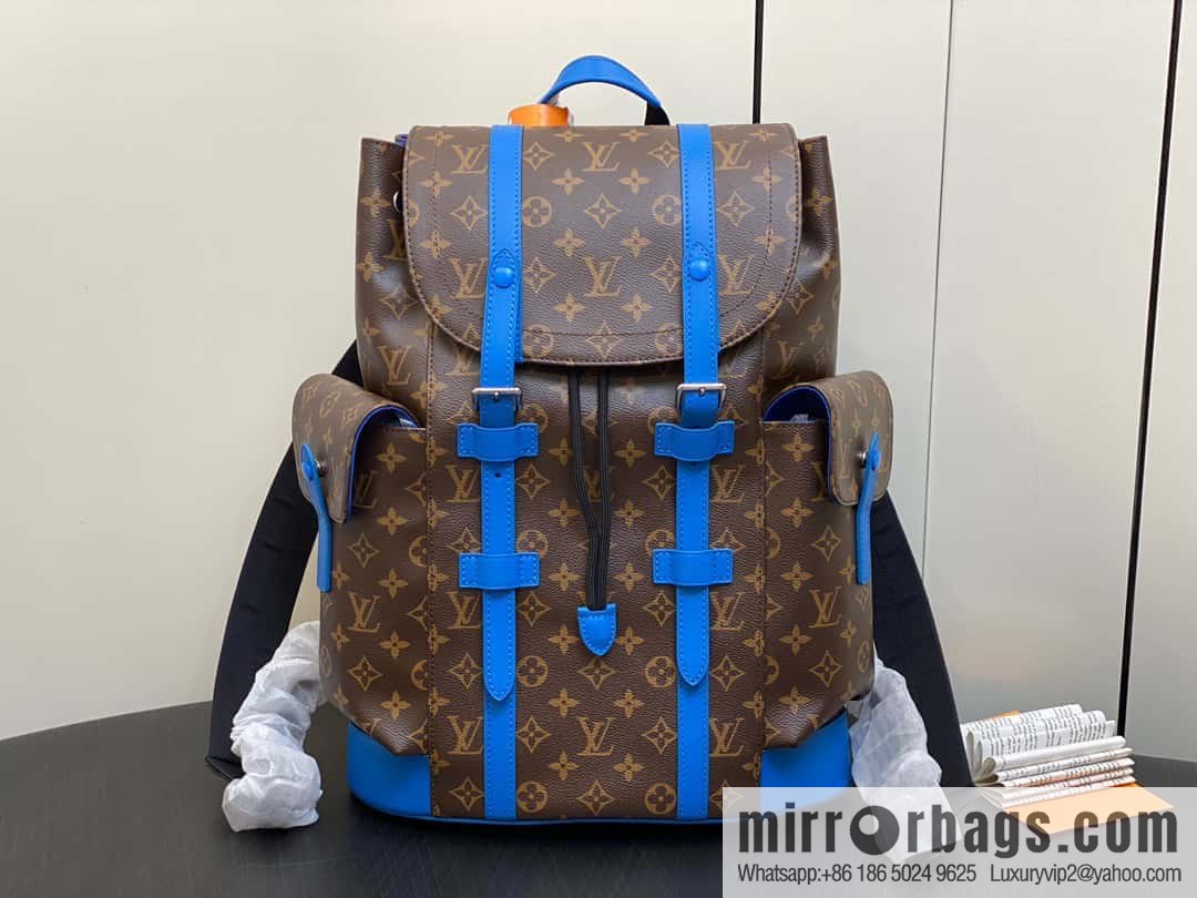 [Original single boutique] M46813 monogram blue backpack series CHRISTOPHER medium backpack