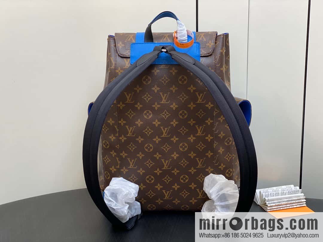 [Original single boutique] M46813 monogram blue backpack series CHRISTOPHER medium backpack