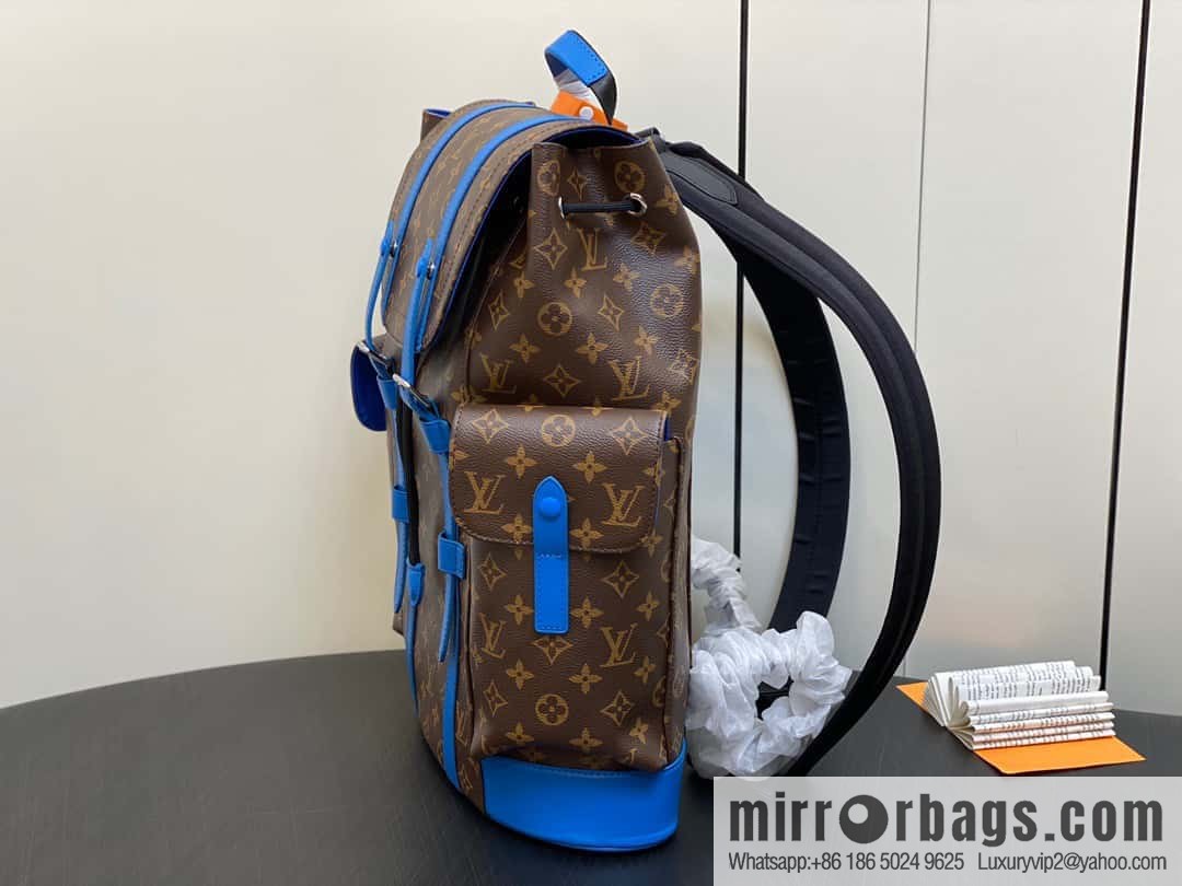 [Original single boutique] M46813 monogram blue backpack series CHRISTOPHER medium backpack