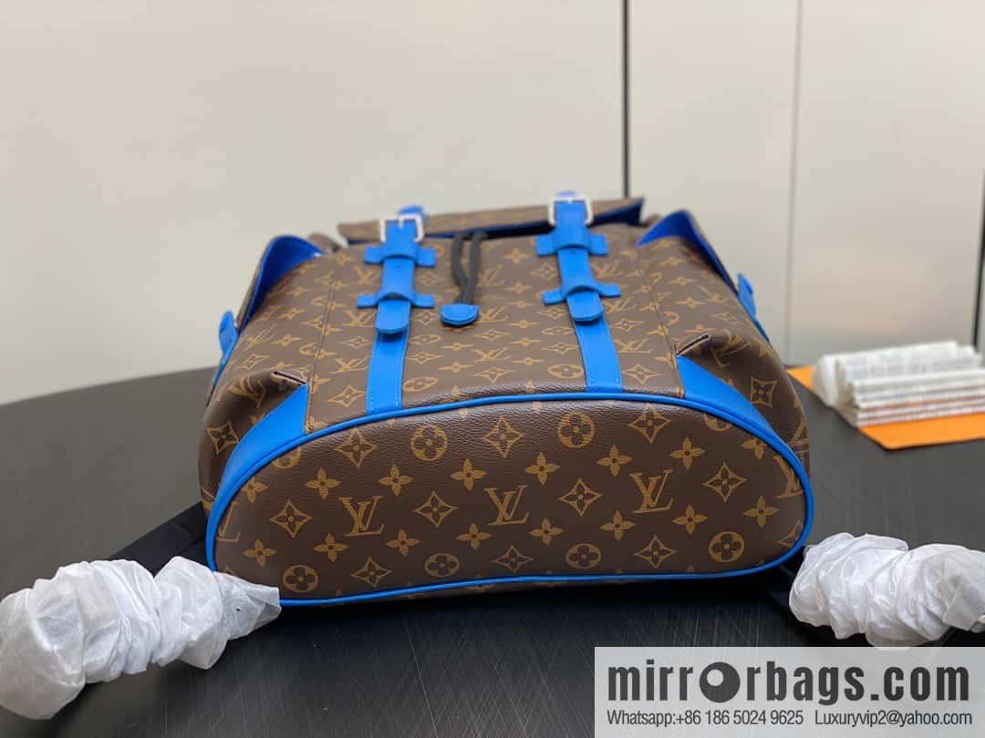 [Original single boutique] M46813 monogram blue backpack series CHRISTOPHER medium backpack