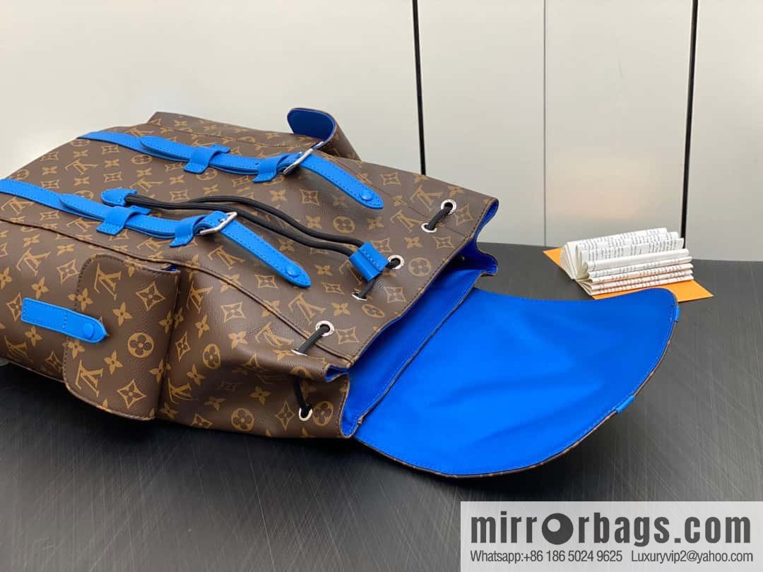 [Original single boutique] M46813 monogram blue backpack series CHRISTOPHER medium backpack
