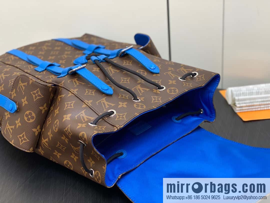 [Original single boutique] M46813 monogram blue backpack series CHRISTOPHER medium backpack