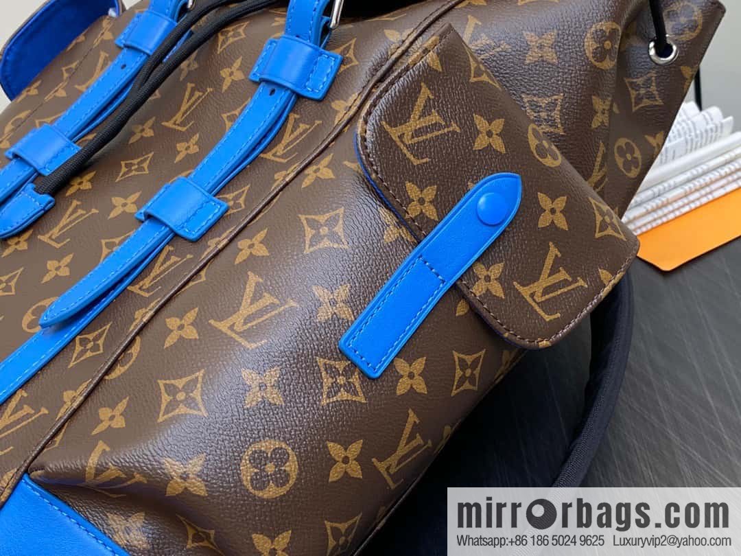 [Original single boutique] M46813 monogram blue backpack series CHRISTOPHER medium backpack