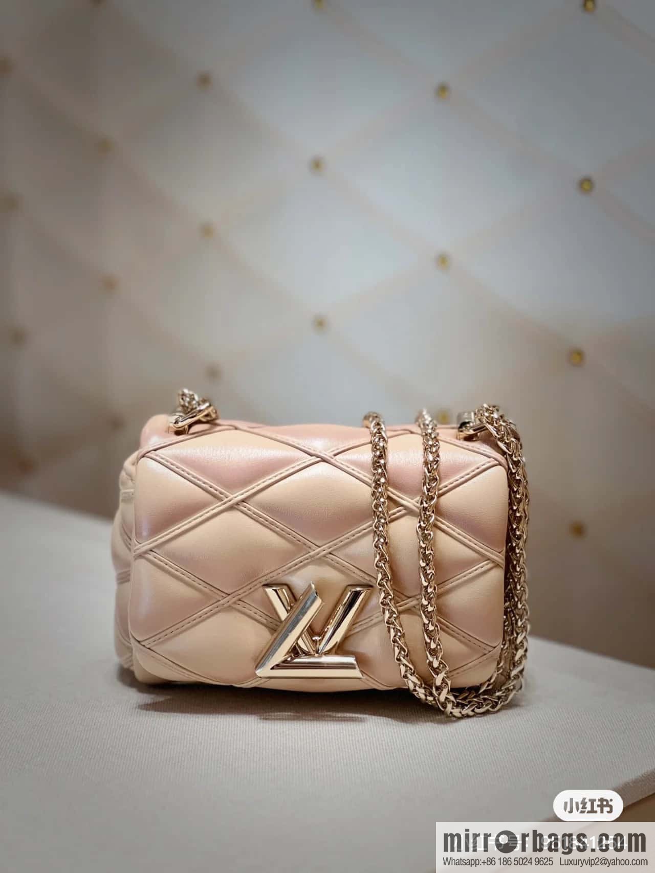 [Original order boutique] M82752 apricot M23526 full leather chain bag series PICO GO-14 handbag