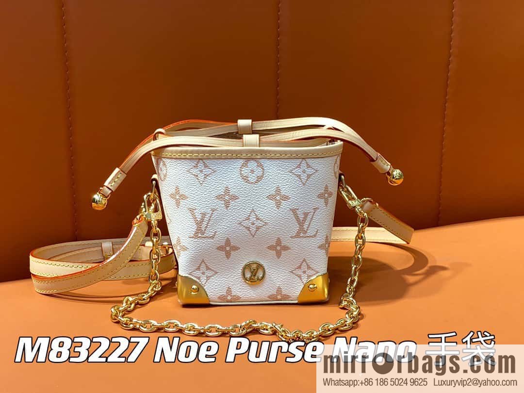 [Original order boutique] M83227 white flower mini tote bag siu mai bag Noe Purse Nano handbag M82885 83227 white flower