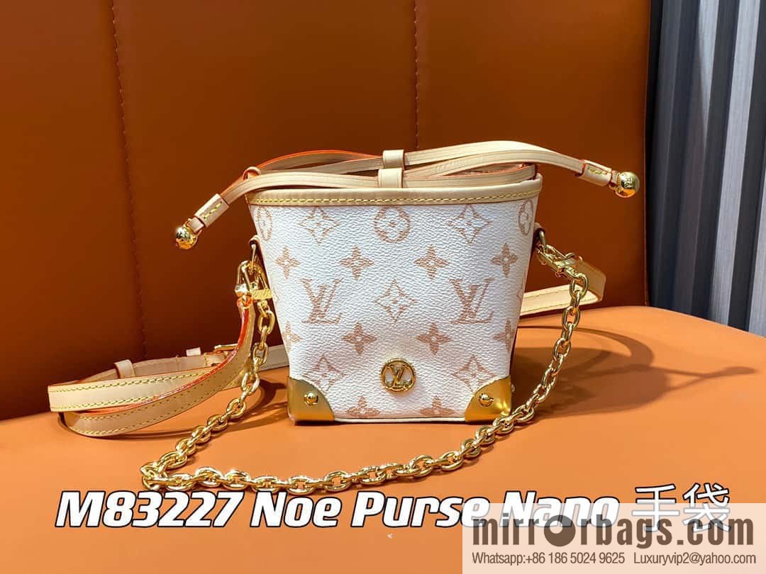 [Original order boutique] M83227 white flower mini tote bag siu mai bag Noe Purse Nano handbag M82885 83227 white flower
