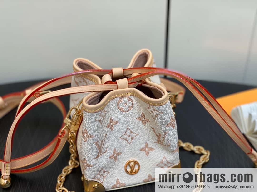 [Original order boutique] M83227 white flower mini tote bag siu mai bag Noe Purse Nano handbag M82885 83227 white flower