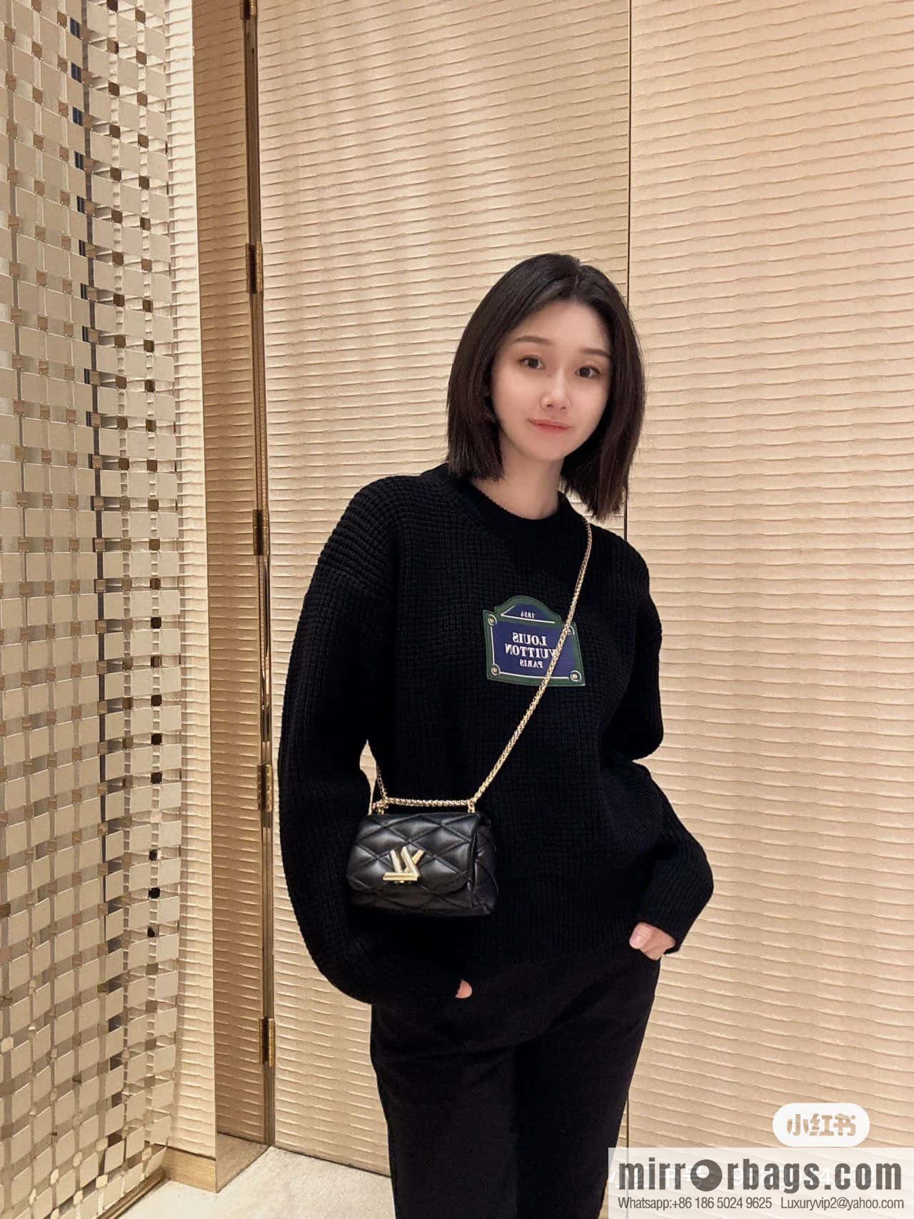 [Original order boutique] M82752 black M23526 full leather chain bag series PICO GO-14 handbag