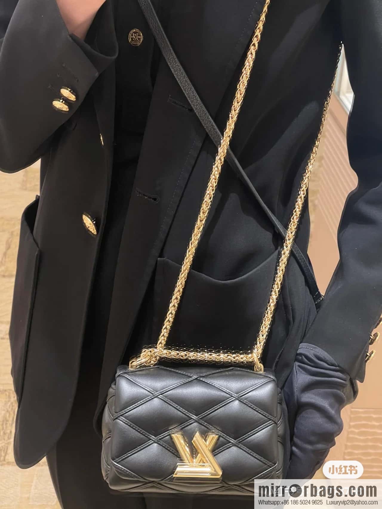 [Original order boutique] M82752 black M23526 full leather chain bag series PICO GO-14 handbag