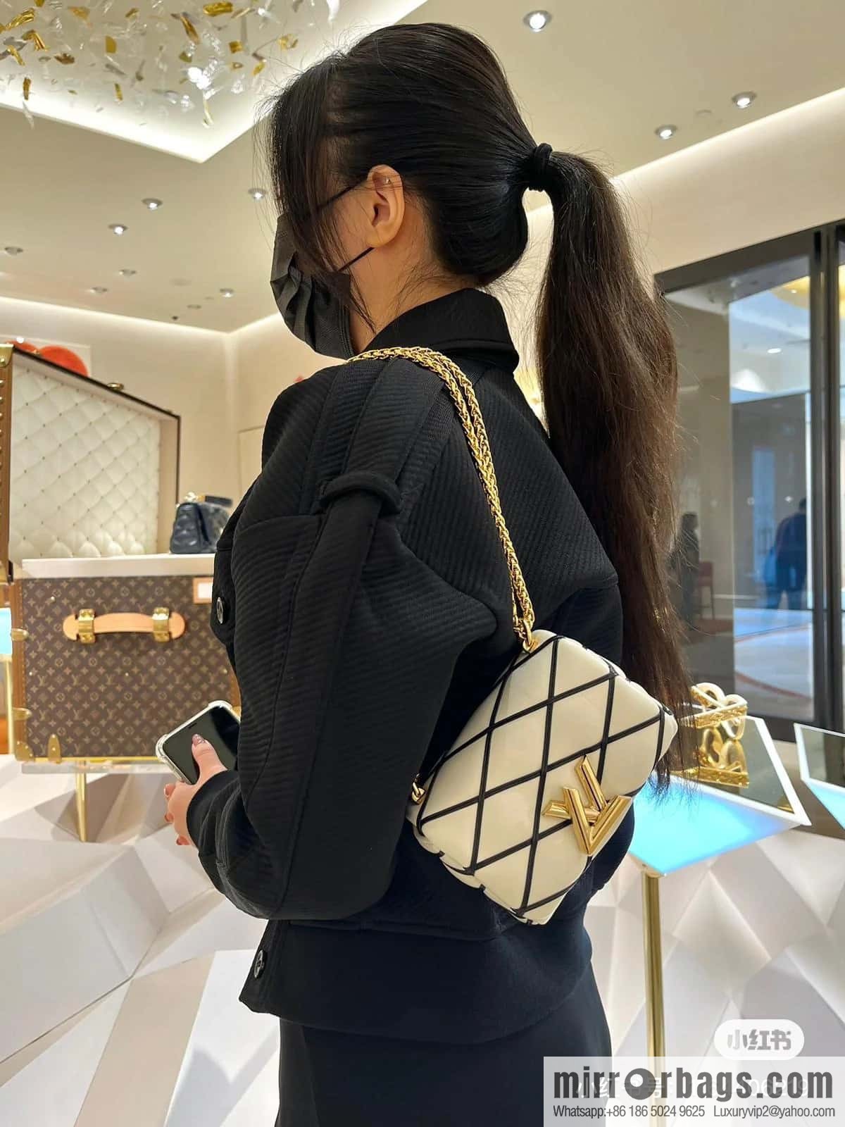 [Original order boutique] M82752 white M23526 M23762 full leather chain bag series PICO GO-14 handbag