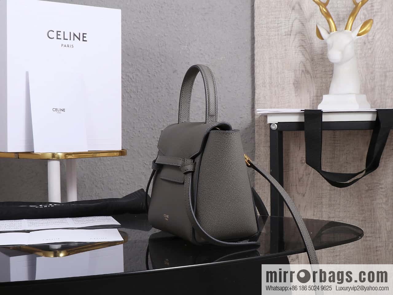 CELINE Belf PICO mini grained calfskin handbag, model 194263
